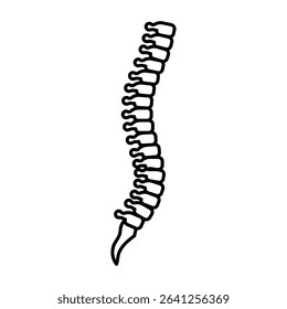 Human spine icon outline set sign