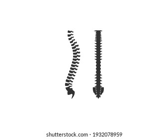 Human spine icon. Vector illustration.