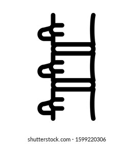 Human Spine Icon Vector. Outline Human Spine Sign. Isolated Contour Symbol Illustration