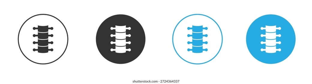 Elemento de diseño de iconos de columna humana. Ilustración vectorial sobre fondo blanco.