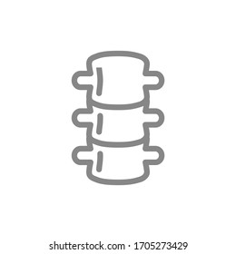 Human spine line icon. Healthy spinal symbol