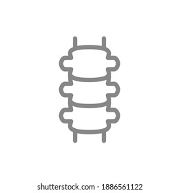 Human spine line icon. Healthy spinal canal symbol