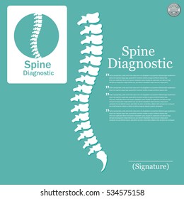 Human Spine. Logo Element