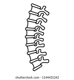 Human Spine Vector Flat Outline Icon Stock Vector (Royalty Free ...