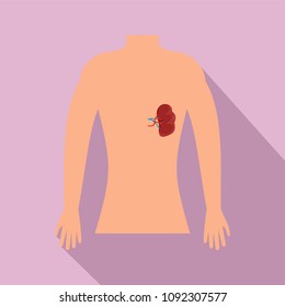 Human spleen icon. Flat illustration of human spleen vector icon for web design