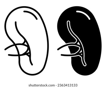 Human Spleen. Human Organ Icon. Vector illustration. Eps 10.