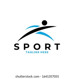 human sport logo icon vector isolated