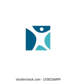 human square logo vector icon illustration