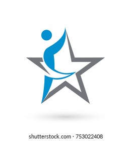 human star logo icon