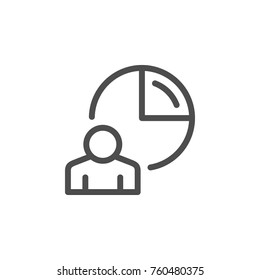 Human statistics line icon