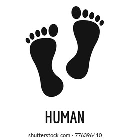 Human step icon. Simple illustration of human step vector icon for web