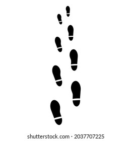 Human steps icon vector. White background. Isolated icon. Vector set.  Vector graphic illustration.