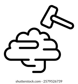 Human stereotype icon outline vector. Social discrimination. Life challenge