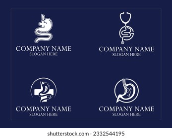 Human stomach care icon designs concept free vector illustration