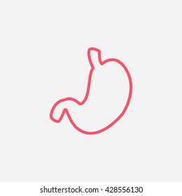 Human stomach icon illustration