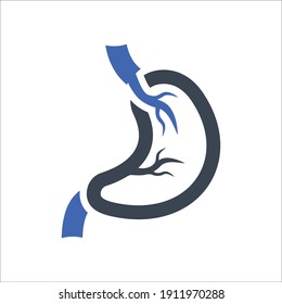 Human stomach icon, Vector graphics