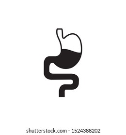 human stomach icon vector illustration logo template