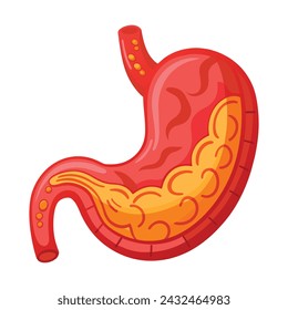 Menschlicher Magen Illustration auf weißem Hintergrund