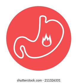 Human stomach. Infographics icon.EPS 10 file. 