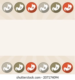 Human stomach. Infographics icons on background. EPS 10 file. 