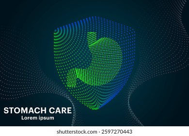 human stomach Logo silhouette design vector template. simple icon stomach organ creative concept. abstract human stomach Anatomy, Digestive system Backdrop Background Vector illustration. EPS 10