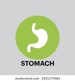 Human stomach medical vector icon. simple Vector stomach isolated on a white background. stomach care logo vector design template - EPS 10