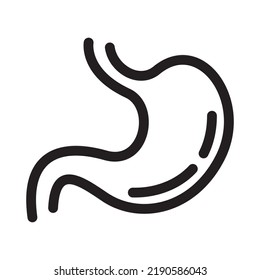 Human Stomach Outline Icon Vector Illustration