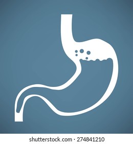 Human stomach symbol