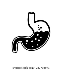 Human stomach symbol