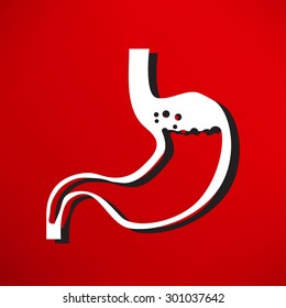 Human stomach symbol