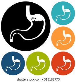 Human stomach symbol
