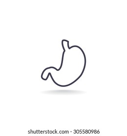 Human stomach vector icon