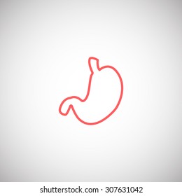 Human stomach vector icon