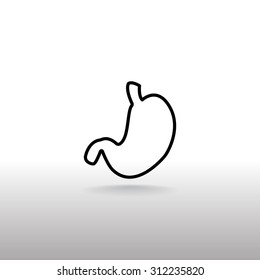 Human stomach vector icon