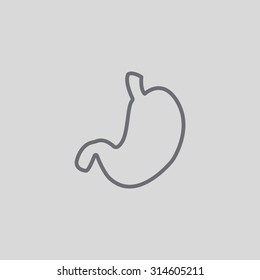 Human stomach vector icon