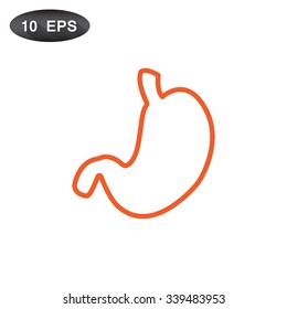 Human stomach vector icon