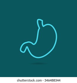 Human stomach vector icon