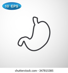 Human stomach vector icon