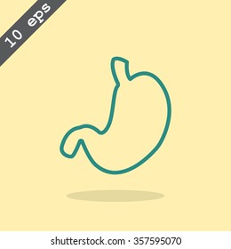 Human stomach vector icon