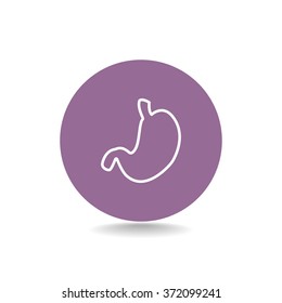 Human stomach vector icon
