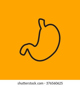 Human stomach vector icon