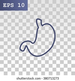 Human stomach vector icon