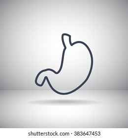 Human stomach vector icon