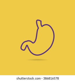 Human stomach vector icon