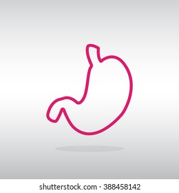 Human stomach vector icon