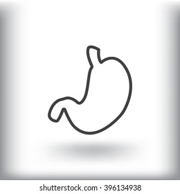 Human stomach vector icon