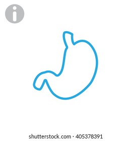 Human stomach vector icon