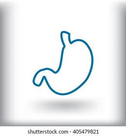 Human stomach vector icon