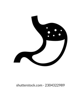 Human-Magen-Vektorsymbol, Verdauungseinfache Illustration auf weißem Hintergrund.eps