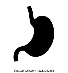 Human stomach vector illustration on white background. Internal organs in pictogram style.